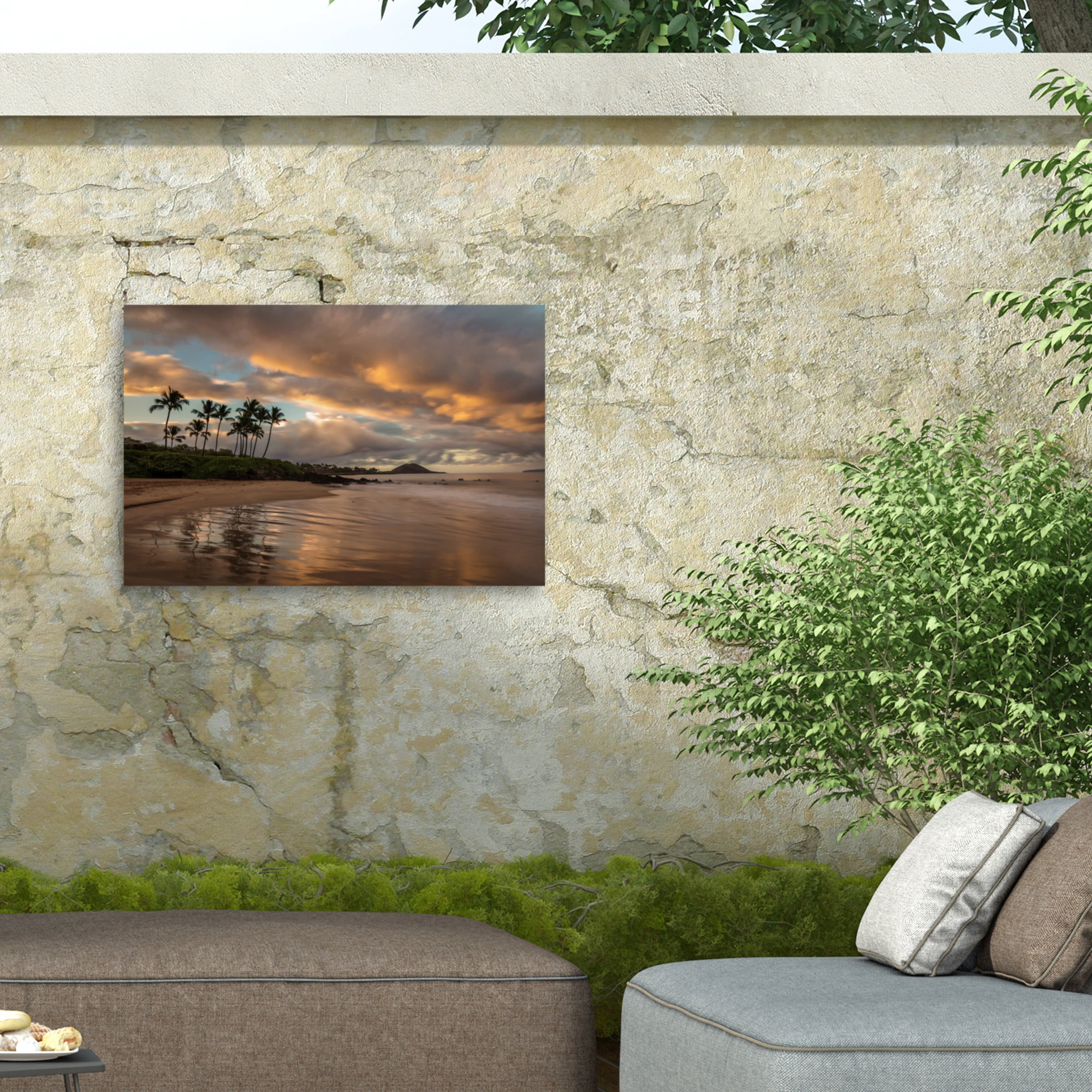 Pierre Leclerc 'Tropics Sunrise' Outdoor Canvas 30x47