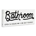 thumbnail image 2 of Stupell Industries Seat Yourself Bathroom Sign Minimal Black White Canvas Wall Art by Daphne Polselli, 2 of 5