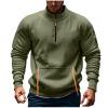 Taqqpue Men's Sweatshirt Solid Color Long Sleeve Athletic Sweatshirt Running Shirts Lightweight Quick Dry Quarter Zip Pullover Tops with Pockets for Men Workout Gym Golf