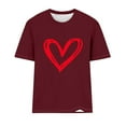 thumbnail image 4 of BLVB Women Valentines Day Shirts Valentines Gifts for Her Cute Heart Graphic Tee Tops Short Sleeve Crewneck T Shirts, 4 of 4