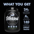 thumbnail image 4 of Blessed Vegan Protein Powder - Plant Based Protein Powder Meal Replacement Protein Shake, 23g of Pea Protein Powder, Dairy Free, Gluten Free, Soy Free, No Sugar Added, 30 Servings (Cookies & Cream), 4 of 9