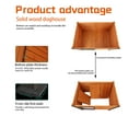 thumbnail image 5 of Demi Bonn 44.5" Outdoor Wood Dog House for Medium Dogs with Raised Feet, Removable Floor Weatherproof Pet Cat House, Solid Wood Roof, Orange, 5 of 7