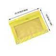 thumbnail image 3 of 3-Ring Binder Pencil Pouch - Clear Zippered Supply Case office Organizer Detachable Folder Insert College Essential Supply(Yellow), 3 of 3