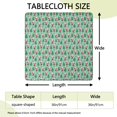 thumbnail image 2 of Light Blue Christmas Santa and Tree Pattern Square Fitted Tablecloth with Elastic Edge,Square Table Cover,Washable Elastic Table Cover for Home Kitchen Party Decor 36"x36", 2 of 6