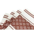 thumbnail image 5 of Fennco Styles Diamond Stitch Design Cotton Blend Placemats 14" W x 19", Set of 4 - Red Geometric Woven Table Mats for Boho Décor, Home, Dining Table, Banquets, Family Gatherings and Special Occasion, 5 of 6