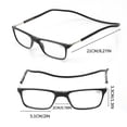 thumbnail image 4 of HBMYN Magnetic Reading Glasses Men Women 2.0,Front Connect Adjustable Temples Eyeglass Around Neck Hanging Computer Readers for Presbyopia,Black, 4 of 9
