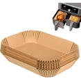 thumbnail image 1 of 200pcs Air Fryer Liners for Ninja Dual, Air Fryer Accessories, Disposable Square Air Fryer Parchment Paper Liner, Compatible with for Ninja Foodi DualZone 2-Basket Air Fryer DZ201, DZ401, 1 of 7