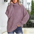 thumbnail image 2 of WEAIXIMIUNG Pull-Over Oversize pour Femmes Automne Col Rond Manches Longues Blouse Décontractée, 2 of 6