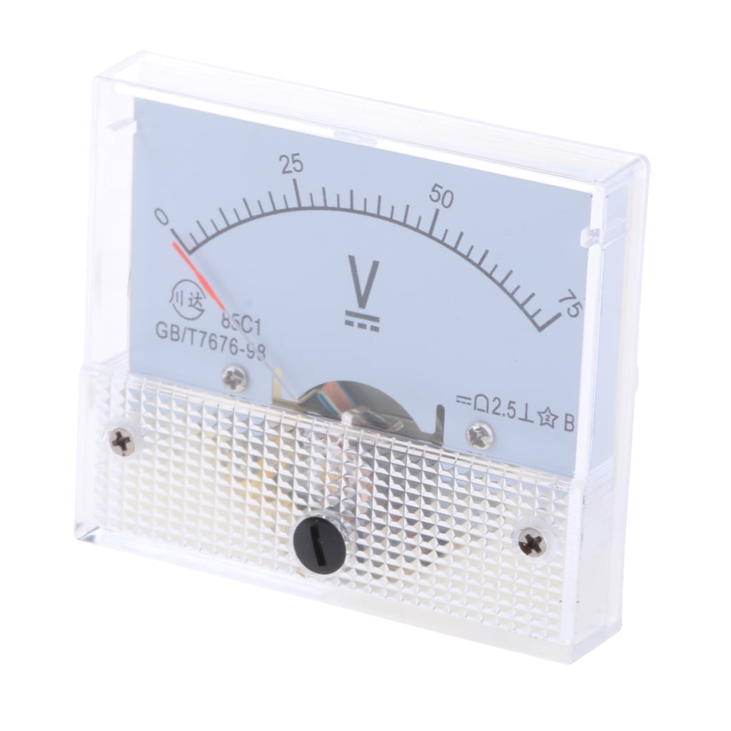 DC 0-50V Square Analog Voltmeter Panel Meter Gauge 85C1
