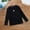 Black, variant on Toddler Girl Fruit Graphic Wavy Selvedge Long Sleeve Top Round Neck T-Shirt 1-7Y