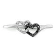 thumbnail image 4 of White Sterling Silver Ring Band Themed Diamond Black, 4 of 6