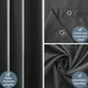thumbnail image 4 of Cortina de ducha, largo extra, cortina de baño, antimoho para ducha y bañera, cortinas textiles, antibacterianas, impermeables, negras, extra anchas, 275 x 180 cm con 18 anillas de ducha, 4 of 6