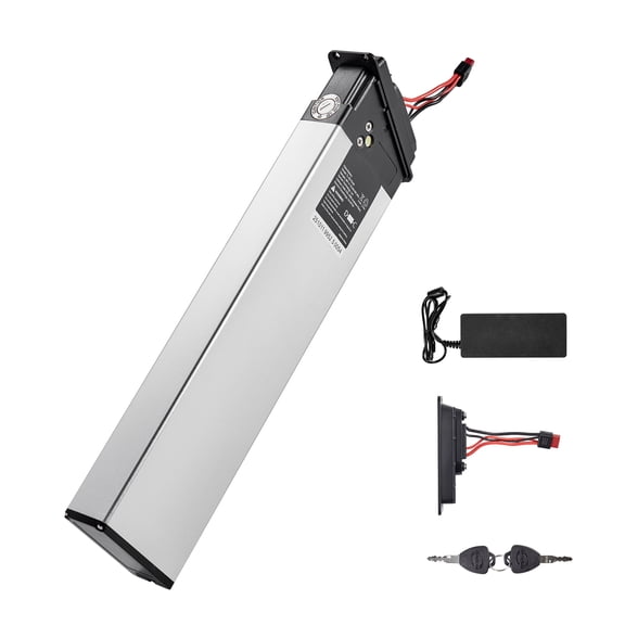 KFFKFF 48V 10.4Ah Folding E-Bike Lithium Battery Pack with BMS, 3A Charger, Lock, Handle, and Discharge Socket for 1000W Electric Bike Motors