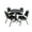 Grey, variant on Romig Pillar 42 in. Round X-Base Breakroom Table- Maple & 4 Restaurant Stack Chairs- Black