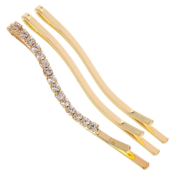 HEANUJJ 3Pcs Decorative Bobby Pins Elegant Design Rhinestone Hair Styling Accessories For Women