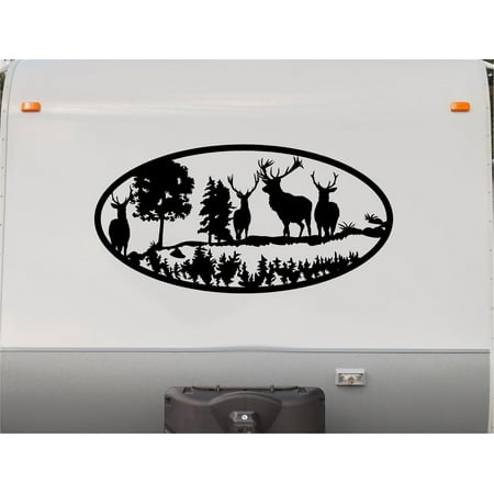 Mountains Lake Deer RV Camper 5th Wheel Motor Home Vinyl Decal Sticker V12 Mountains Lake Deer RV Camper 5th Wheel Motor Home Vinyl Decal Sticker V12