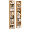 thumbnail image 6 of Homfa 8-Tier Wood Bookcase, 71'' Tall Storage Cube Organizer with Adjustable Shelves, 2PCS, Nature, 6 of 7