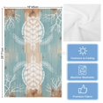 thumbnail image 5 of Coastal Sea Turtle Kitchen Towels Set of 2, Water Absorbent Dish Towel, Summer Coral Ocean Vintage Wood Decorative Hand Towels - Quick Drying Cloth for Cooking Baking, 18x28 Inch, 5 of 8