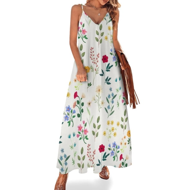 Vestido sin mangas de Spring Botanicals, vestido de playa, ropa de mujer, vestidos elegantes