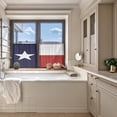 thumbnail image 5 of Texas Flag Red Blue and White Semi Sheer Curtains 45 Inch Length 2 Panels Set, Sheer Kitchen Curtain Privacy Voile Window Curtain for Living Room Bedroom Rod Pocket Drapes, 5 of 7