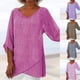 thumbnail image 3 of Blusa larga holgada de verano para mujer de talla grande, túnica de playa Kaftan para mujer, Topsrose redL, 3 of 3