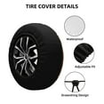 thumbnail image 4 of Balery Coffee Cafe Cuptire Cover Waterproof Dust-Proof, Universal Spare Wheel Tire Cover For Trailer, Rv, Suv Truck And Vehicle Camper Accessories-15 Inch, 4 of 9