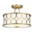 thumbnail image 3 of Trade Winds Courtland Semi-Flush Mount Ceiling Light in Natural Brass, 3 of 6
