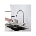 thumbnail image 4 of Kitchen Faucet with Pull Down Sprayer Brushed Nickel, High Arc Single Handle Kitchen Sink Faucet with Deck Plate, Commercial Modern Stainless Steel Ki, 4 of 5