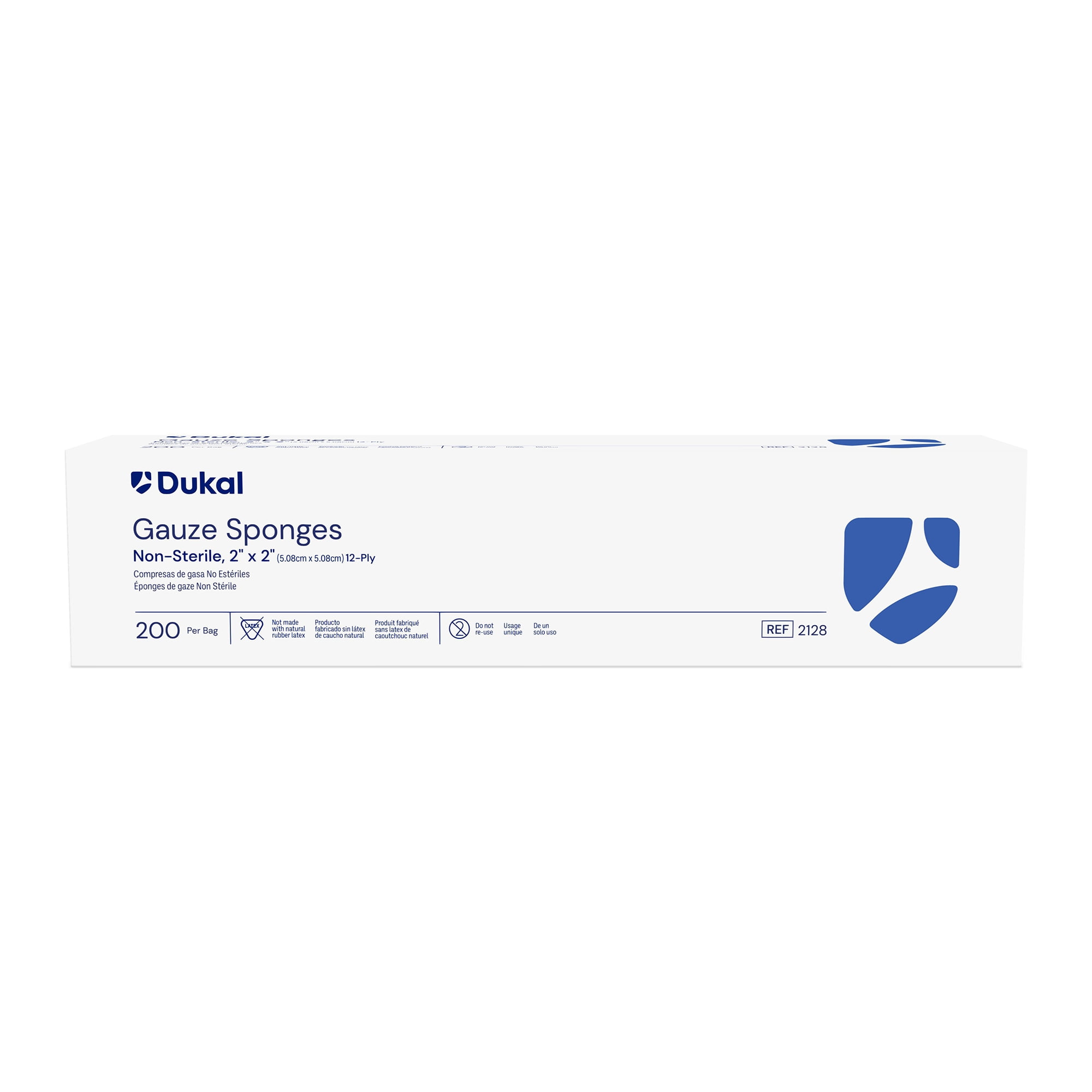 Dukal 12-Ply Gauze Sponge NonSterile 2 x 2" 40 Bag(s), 200  per Bag