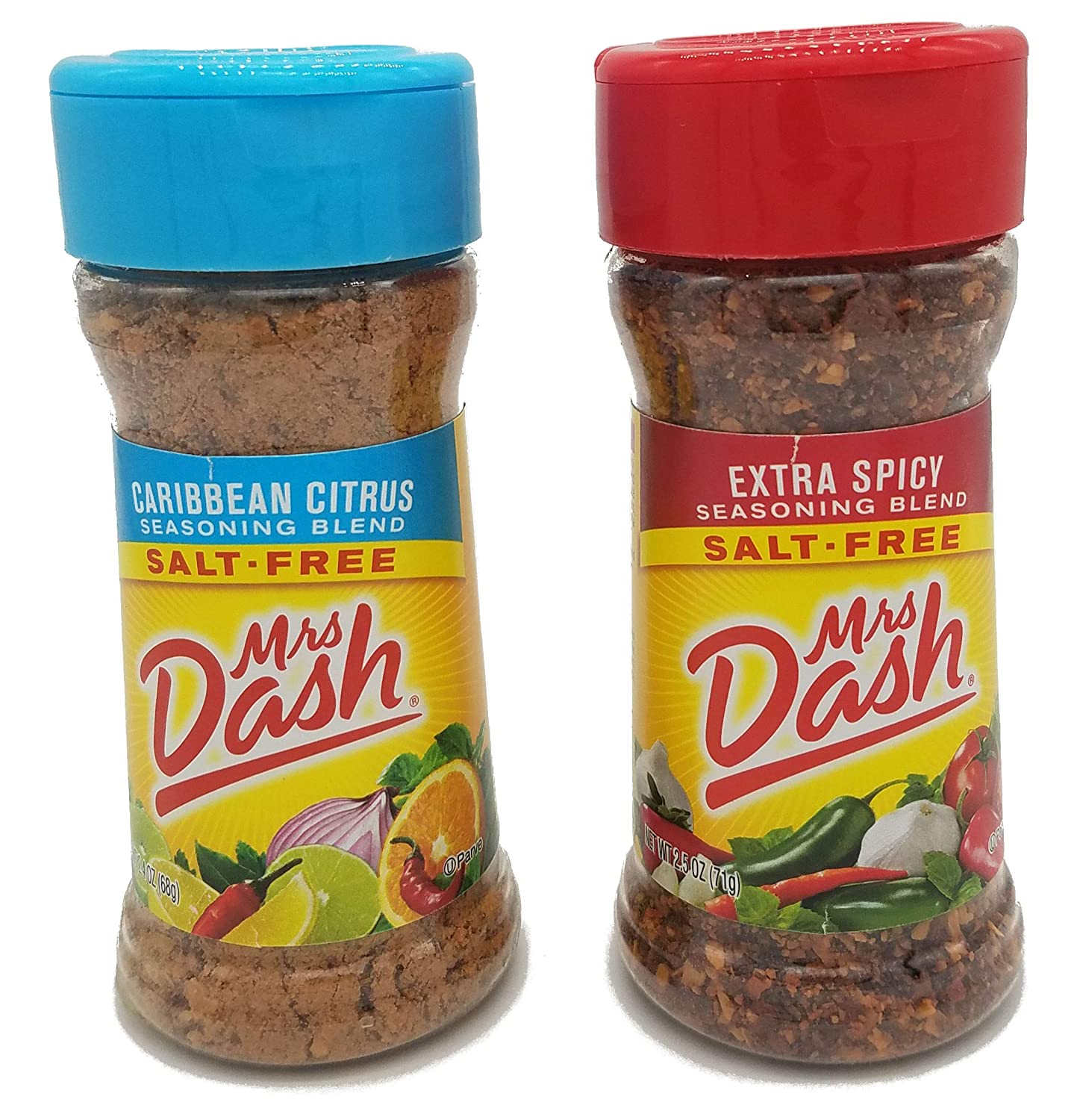 Mrs. Dash No Salt Seasoning Extra Spicy and Caribbean Citrus Variety