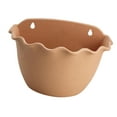 thumbnail image 1 of Maceta colgante para decoración de pared, soporte para plantas de autorriego, macetero para balcón, cubo Marrón, 1 of 8