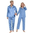 thumbnail image 2 of Sngxgn Women Pajamas Set, Long Sleeve Pajamas for Women Sleepwear Button up Pjs Set(BU2,XL), 2 of 5