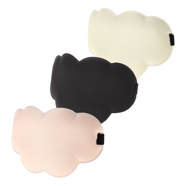 Máscaras para dormir en forma de nube de 3 piezas Unique Bargains para durmientes de lado para viajar y trabajar en blanco, negro y rosa