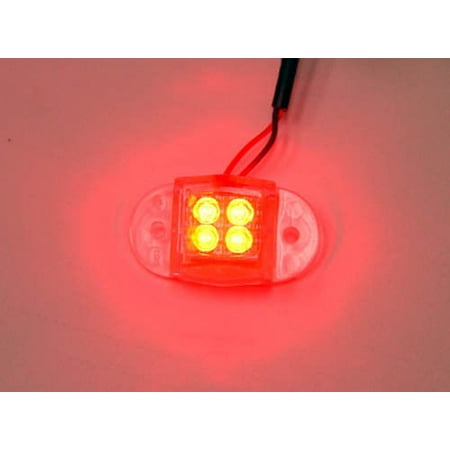 Logisys MDLED4RD 12V Water Resistant Quad LED Light (Red) - NEW Logisys MDLED4RD 12V Water Resistant Quad LED Light (Red) - NEW