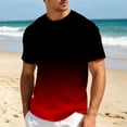 thumbnail image 2 of JAJAHO Graphic Tees Men Gradient T Shirt Casual Summer Short Sleeve Loose Fit Crew Neck Tshirts Comfy Tops, 2 of 4