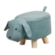 thumbnail image 3 of Reposapiés infantil con forma de animal, taburete para cambiar zapatos, otomano infantil con dibujos animados Perro azul, 3 of 9