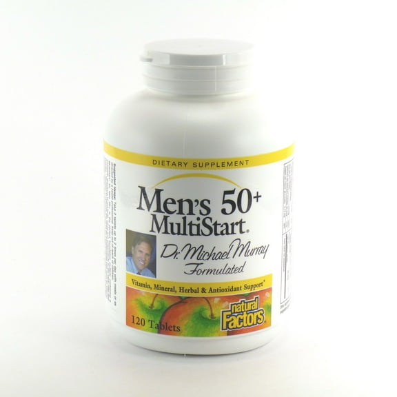 Natural Factors Men's 50  MultiStart Daily Multivitamin, Nutritional Support for Immune and Prostate Health, 120 Tablets