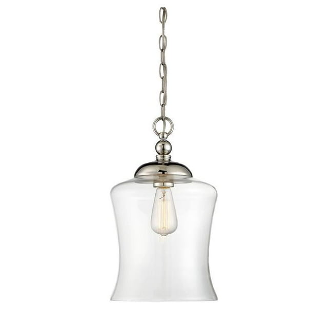 Meridian M70019PN 1 Lumière Mini Pendentif - Nickel Poli