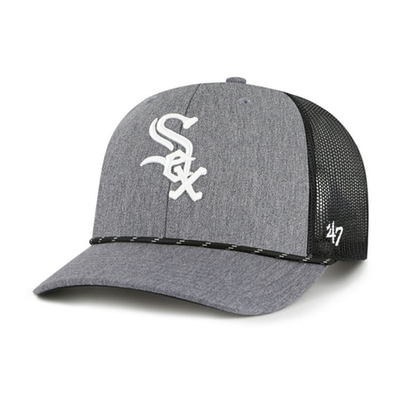 Men's '47 Charcoal Chicago White Sox Carbon Rope Trucker Adjustable Hat