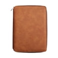 thumbnail image 1 of Rongfmy Zippered Notebook Meeting Folder 6Ring Binder Notebook for Travel Writers Brown, 1 of 9