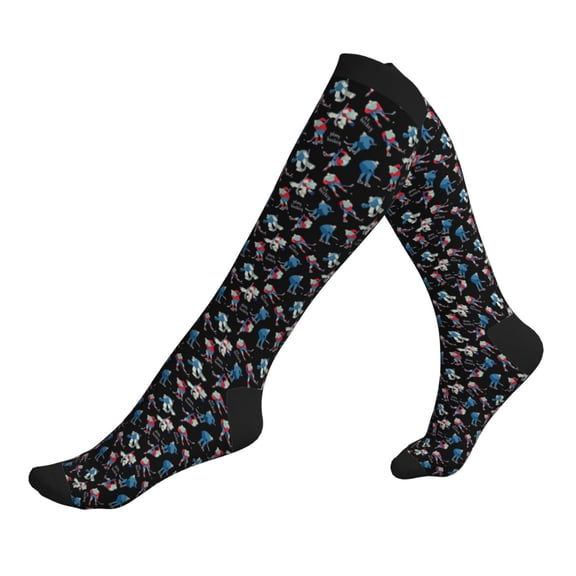 Compression Socks for Men Women -Play Hockey Knee High Compression Stockings for Men Women