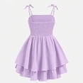 thumbnail image 6 of Bainana Girl'S Summer Party Dress Sleeveless Suspender Dresses Lightweight Breathable Kids Formal Wear Dress Purple Size 15-16 Years, 6 of 6