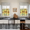 thumbnail image 4 of Farmhouse Vintage Curtains 24 Inch - 3 Panel Boho Wildflower Set with Rustic Floral Print, Rod Pocket, 4 of 6