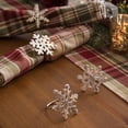 thumbnail image 2 of DII Winter Sparkling Snowflake Napkin Rings, Set of 4, Casted Metal, Multiple Colors/Patterns, 2 of 2
