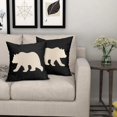 thumbnail image 4 of Bear Decorative Outdoor Pillow Covers 24x24 Inch Pack of 2 Modern Black Bear Throw Pillow Covers Mountain Forest Southwest Pillowcase Square Linen Cushion Cover for Bedroom Sofa Couch Home Decor, 4 of 6