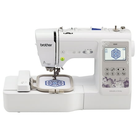 Brother SE600 Combination Computerized Sewing and 4x4 Embroidery Machine with Color LCD display, 80 Embroidery (Best Affordable Embroidery Machine)