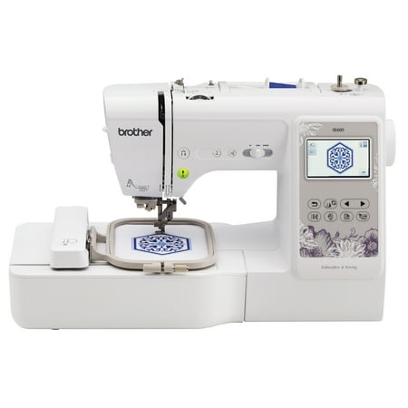 Brother SE600 Combination Computerized Sewing and Embroidery Machine with Color LCD display, 80 Embroidery Designs and 4