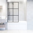 thumbnail image 2 of VIGO Ventana 34 in. W x 74 in. H Framed Fixed Shower Screen Door in Matte Black with 3/8 in. (10mm) Clear Glass, 2 of 12