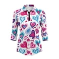 thumbnail image 2 of Uorisanigo Love Heart Womens Moisture Wicking Casual Tennis Activewear Fashionable Versatile Long Sleeve Golf Polo Shirts Soft Comfortable Stylish Zip Up Collar Athletic Tops Size M, 2 of 7