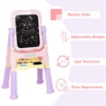 thumbnail image 5 of Topbuy Double Sided Art Easel Height Adjustable for Kids Purple, 5 of 5